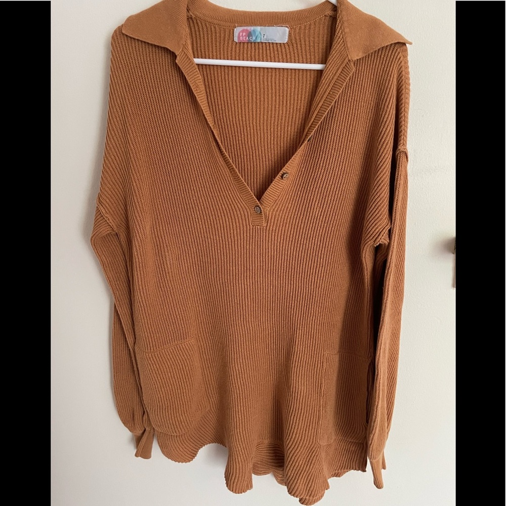 Free People Picnic Sweater Romper - Orange